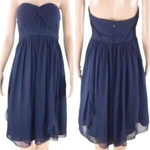 Jenny Yoo collection navy convertible Tea-length dress size 4
